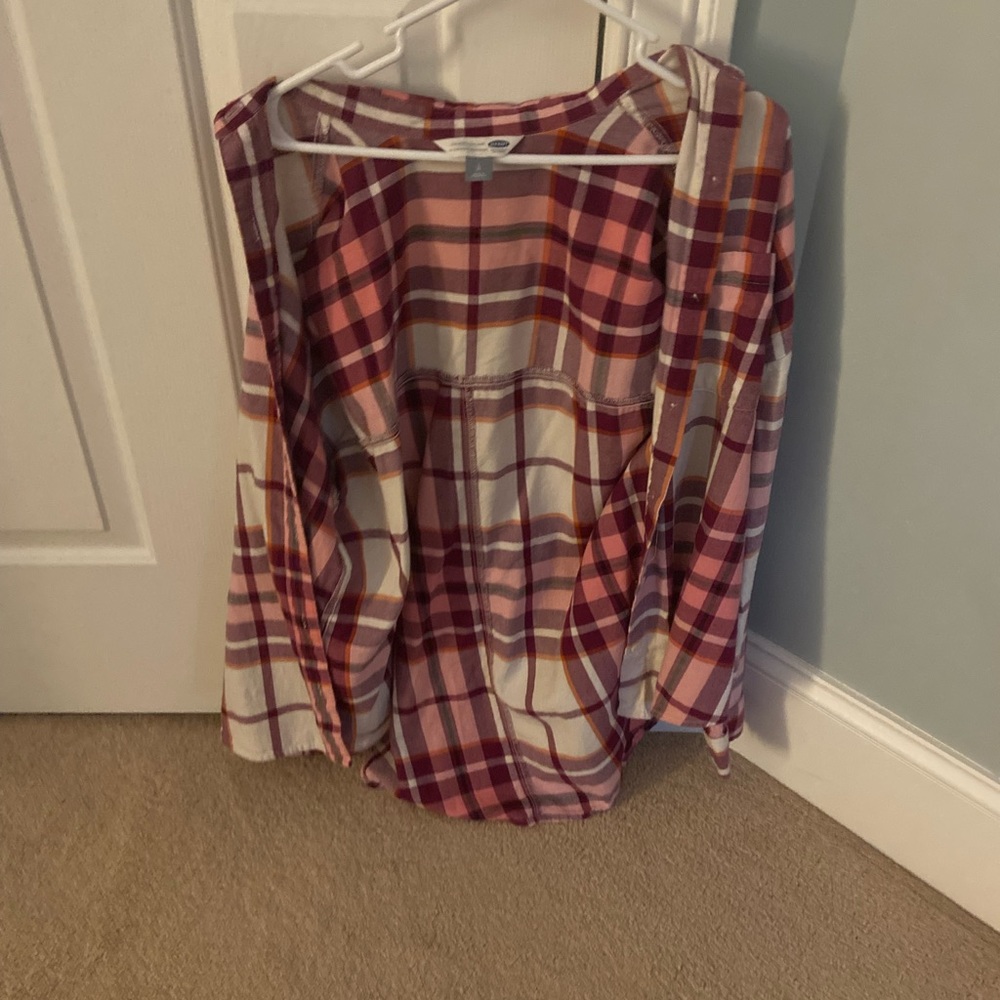 Plaid coverup shirt